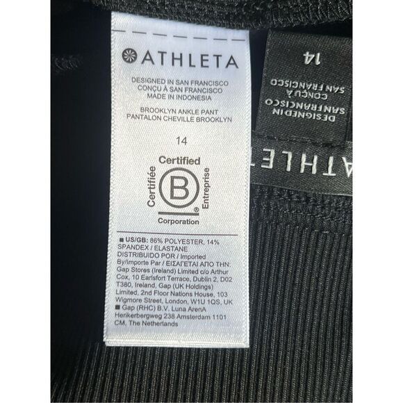 Athleta woman’s 14 Brooklyn ankle black pants wrinkle resistant tailored fit - Picture 7 of 7